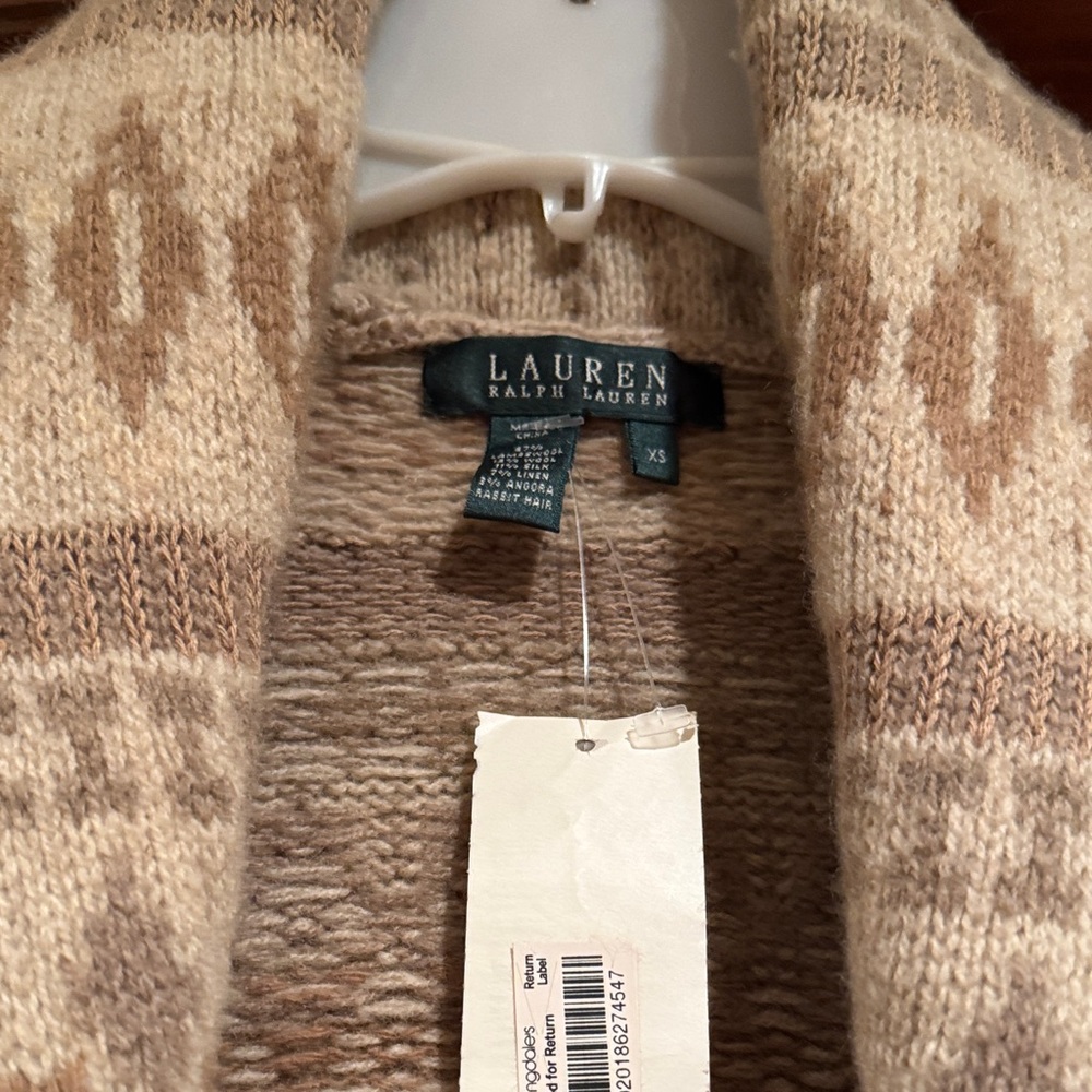 Lauren Ralph Lauren Women's Tan Cowl Neck Sweater
